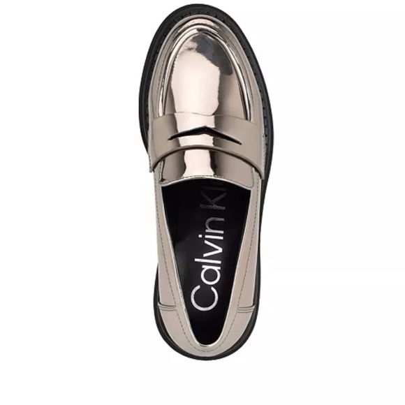 Calvin Klein pewter Grant Loafer; NWT; size 10. - Picture 4 of 5